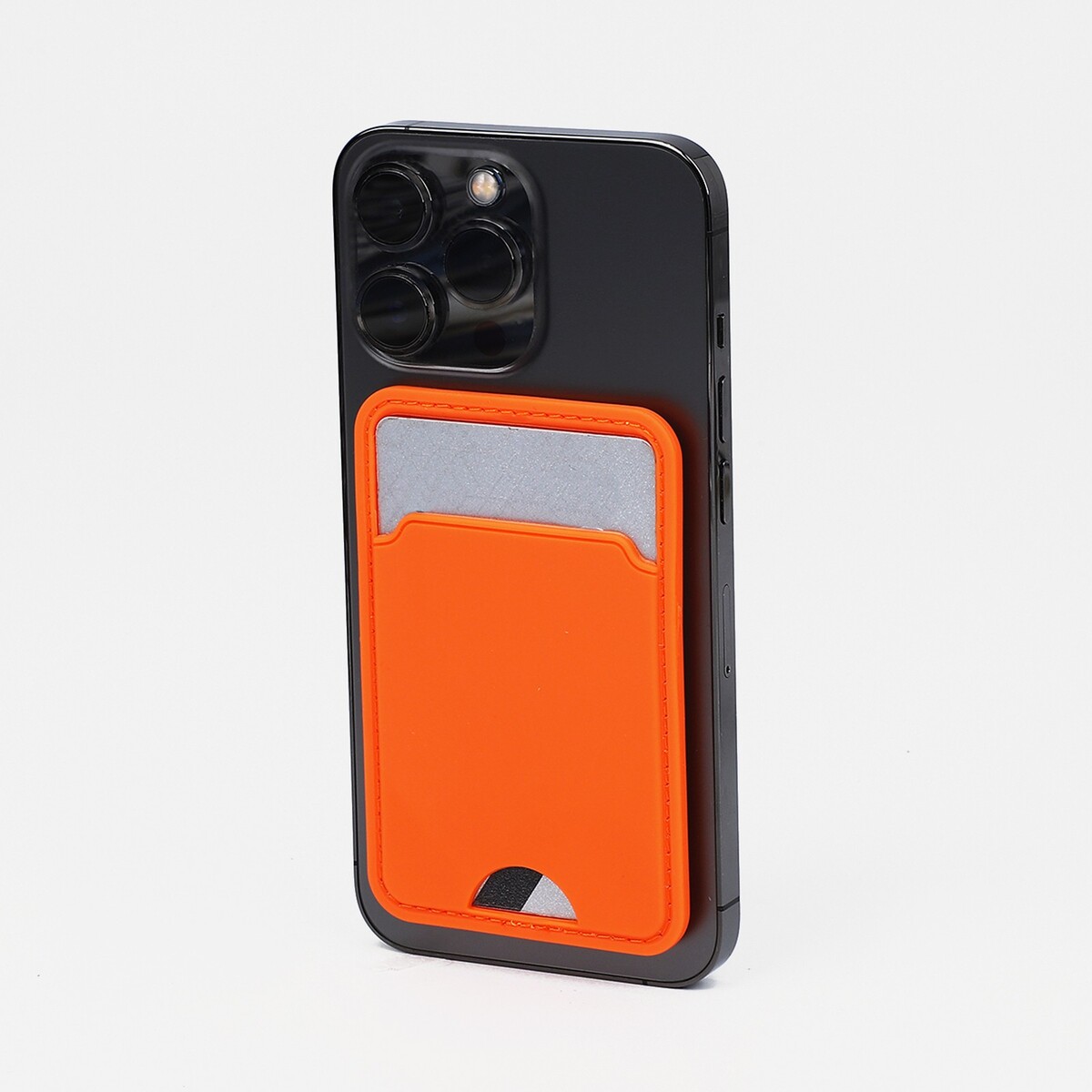 Картхолдер на телефон, цвет оранжевый велосипедный замок m wave тросовый кодовый 12х1000мм силикон оранжевый 5 231067