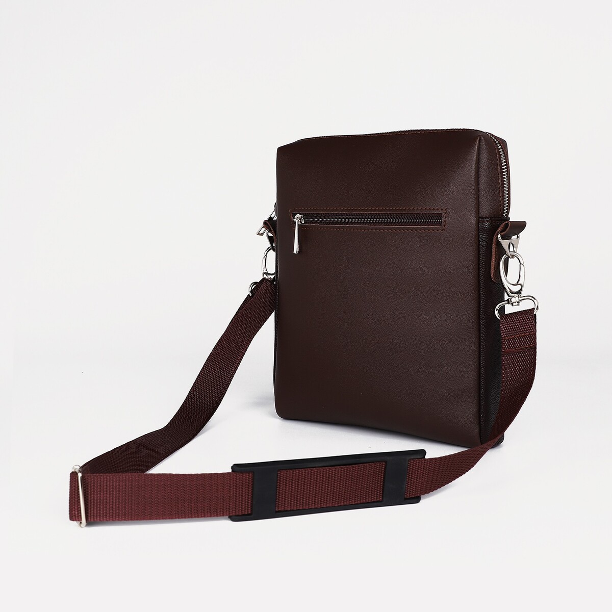 фото Сумка мужская textura через плечо, цвет коричневый