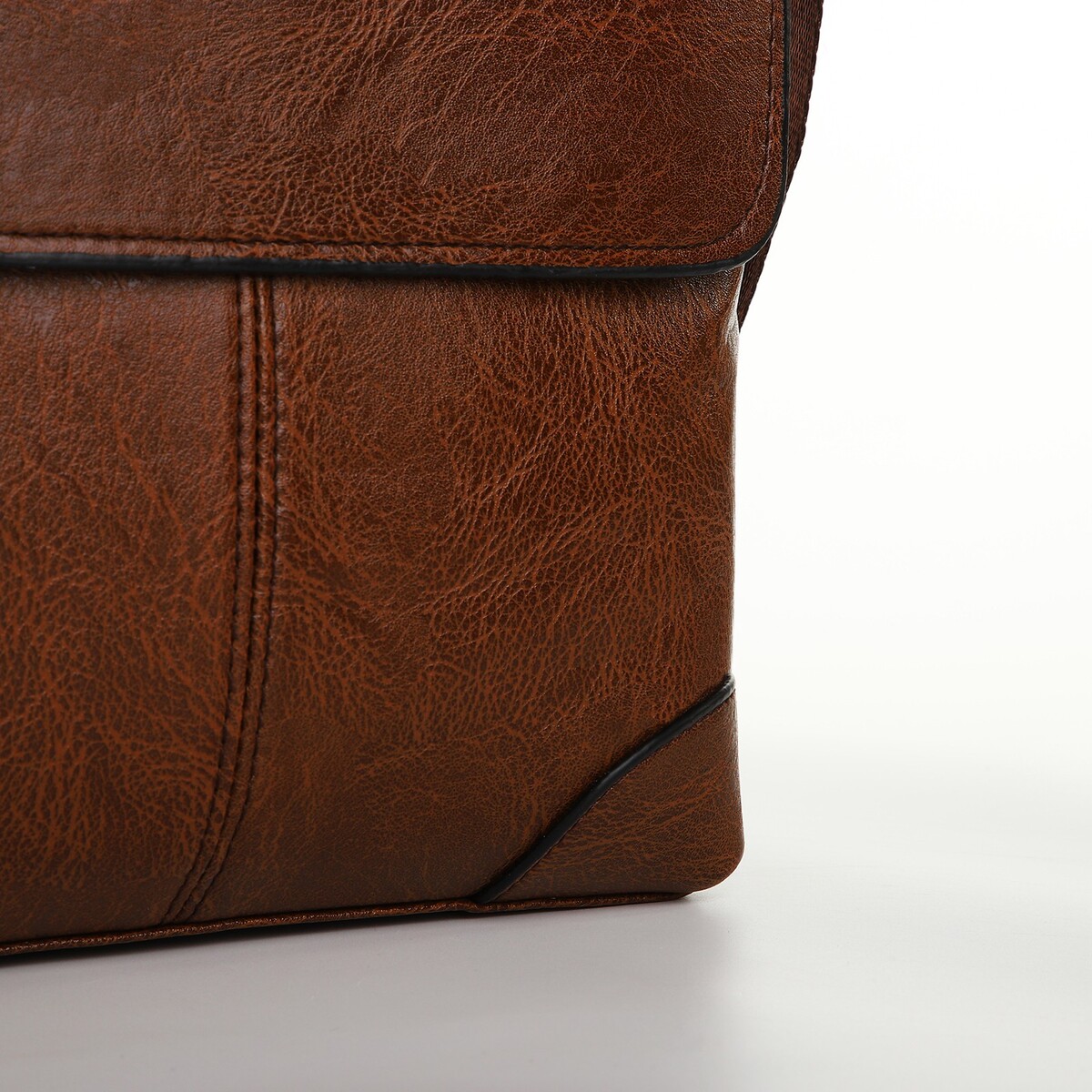 Сумка мужская на молнии, 2 наружных кармана, цвет светло-коричневый No brand 05592691 планшет - фото 3