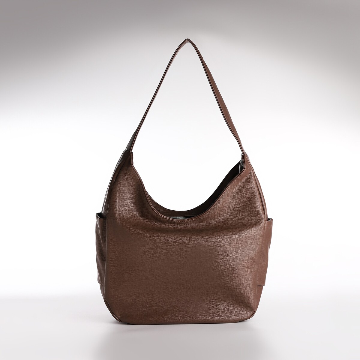Сумка женская textura, мешок, большой размер, цвет коричневый сумка мешок для обуви playtoday текстильная размер 48 38 см