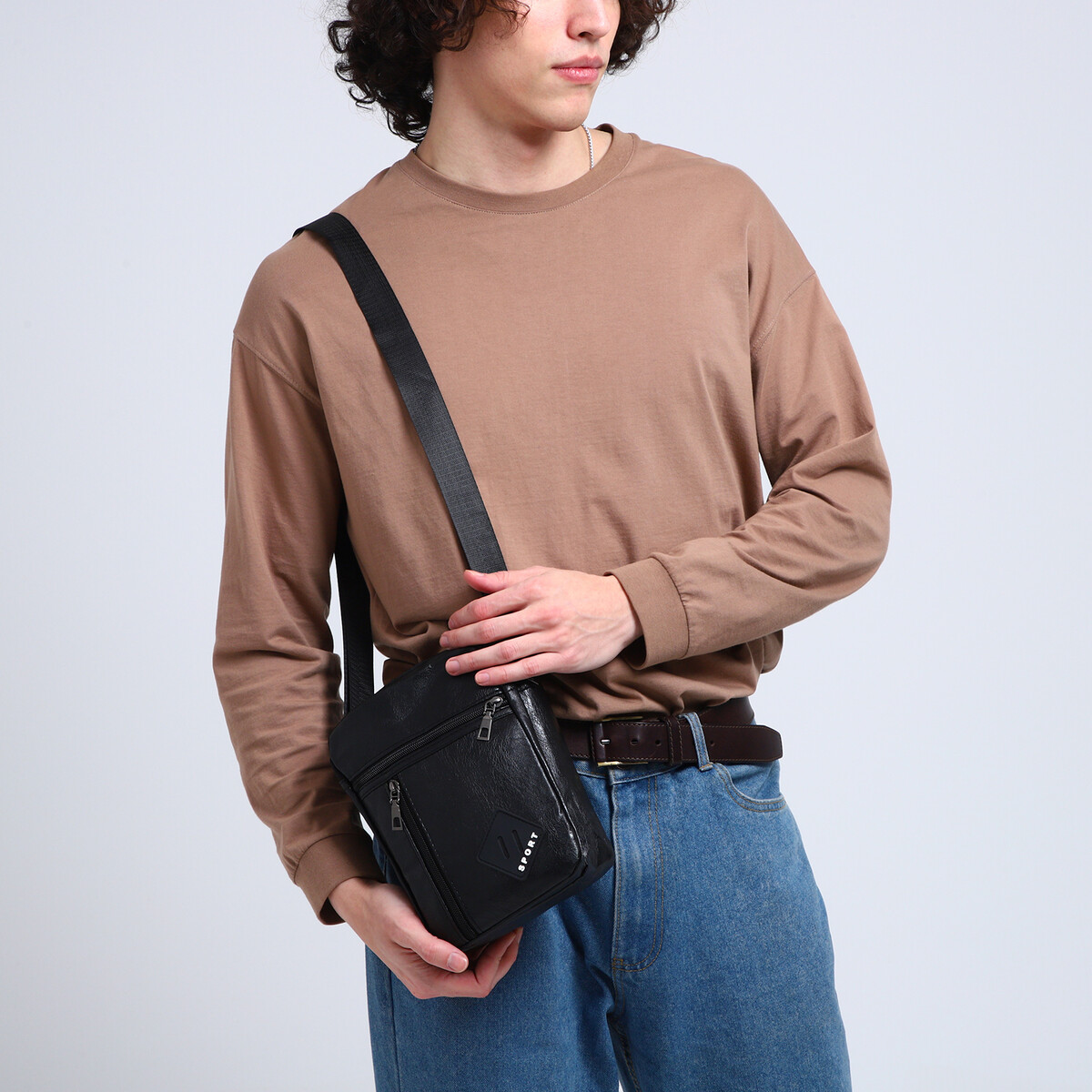 фото Сумка мужская, цвет черный no brand