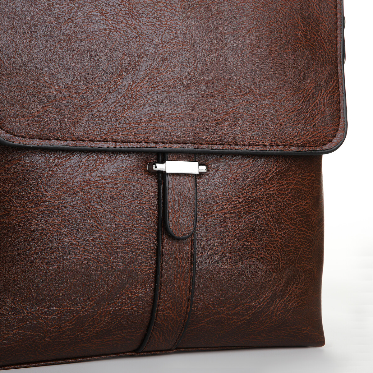 Сумка мужская на молнии, 2 наружных кармана, цвет коричневый No brand 05592924 планшет - фото 3