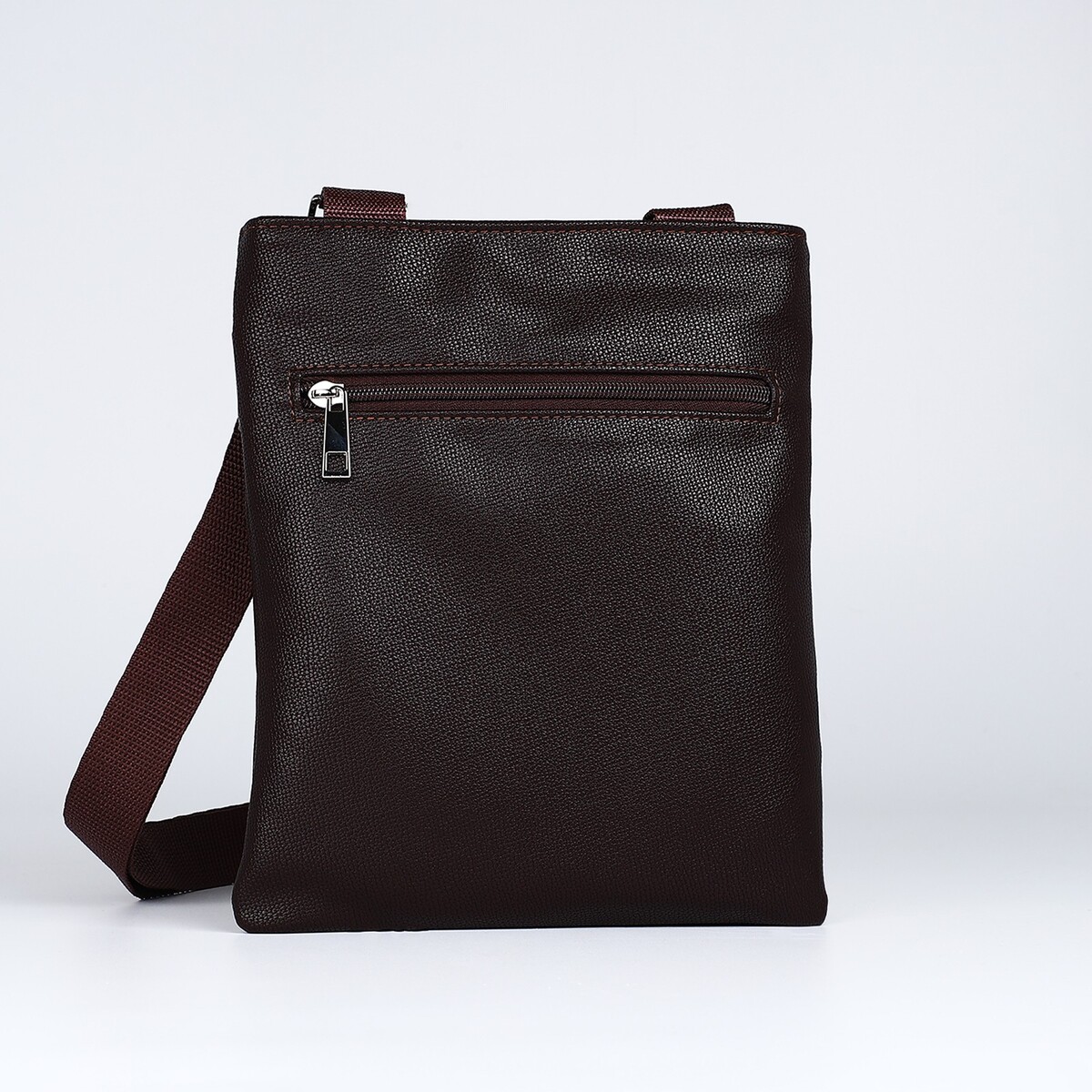 фото Сумка мужская textura через плечо, текстиль, цвет коричневый