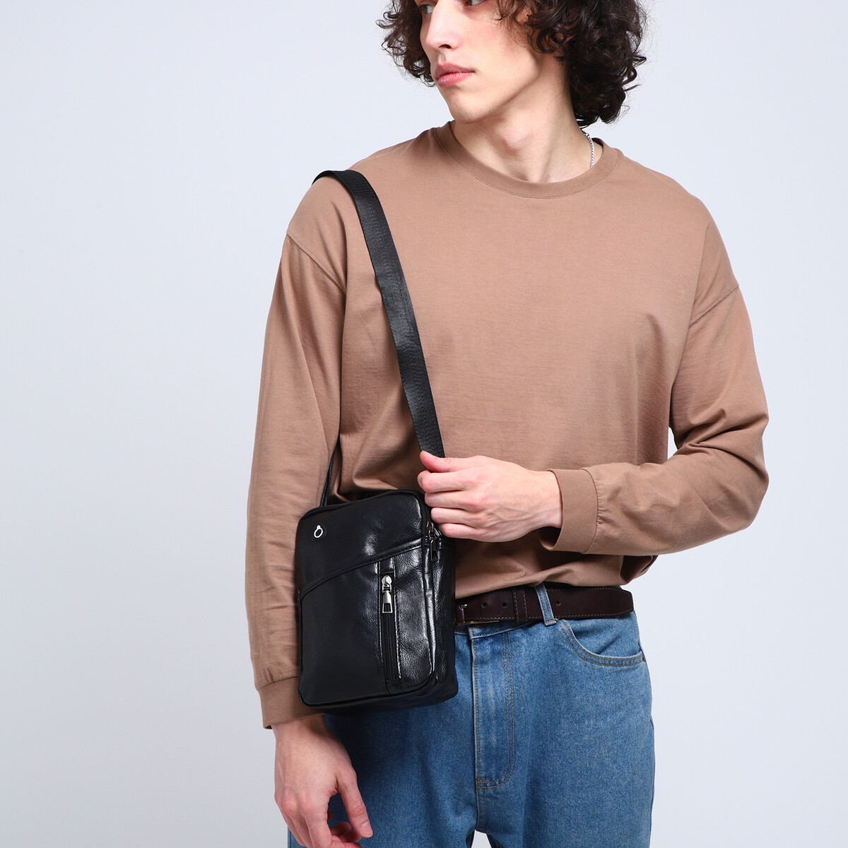 фото Сумка мужская, цвет черный no brand