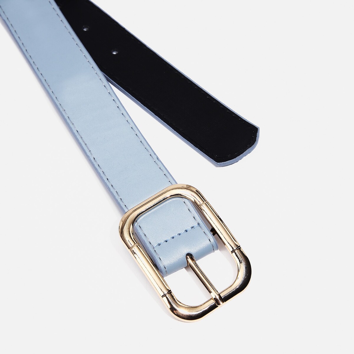 фото Ремень женский, ширина 3,3 см, пряжка металл, цвет голубой no brand
