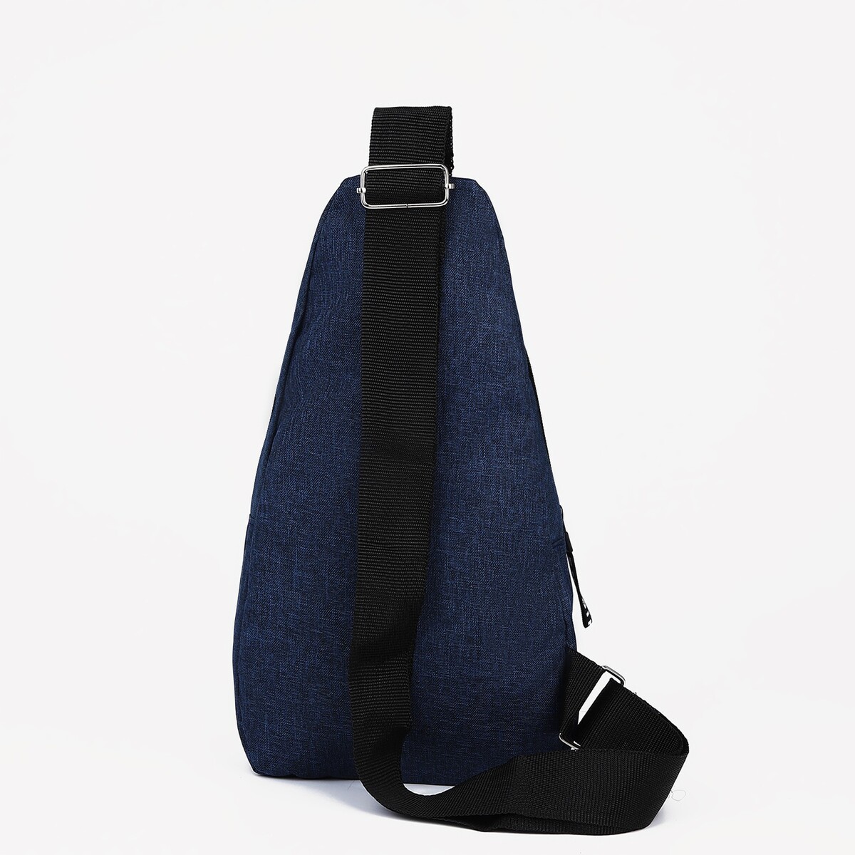 фото Сумка слинг мужская из текстиля, отверстие для наушников, цвет синий no brand