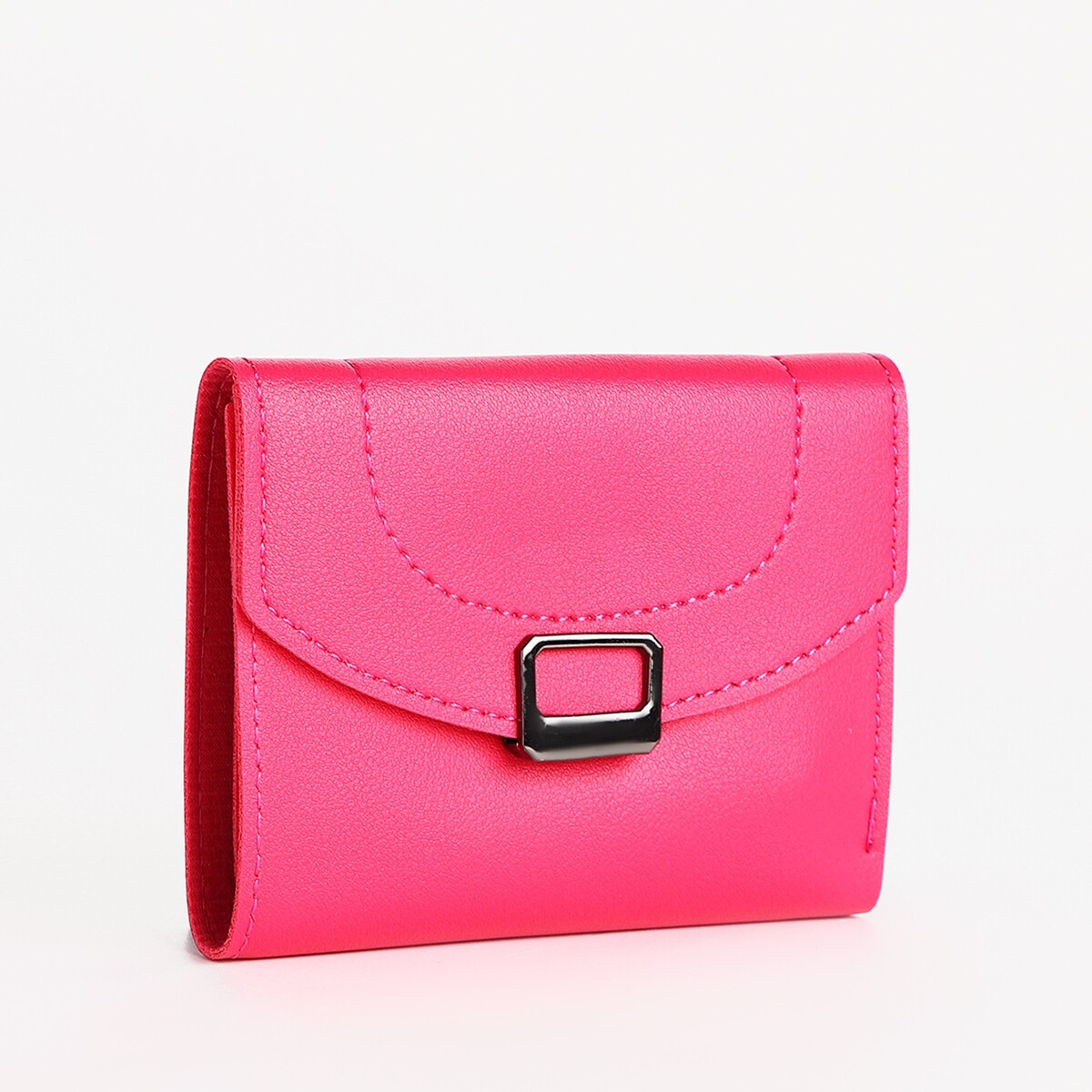 Кошелек женский на кнопке, цвет розовый сумка на кнопке наружный карман розовый