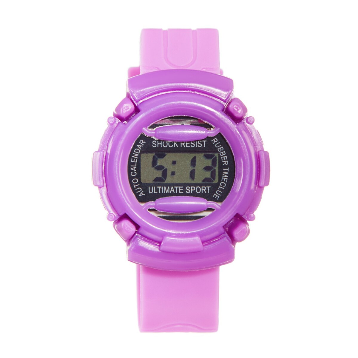 Часы наручные электронные, детские, d-4 см, ремешок l-22 см, фиолетовые No brand