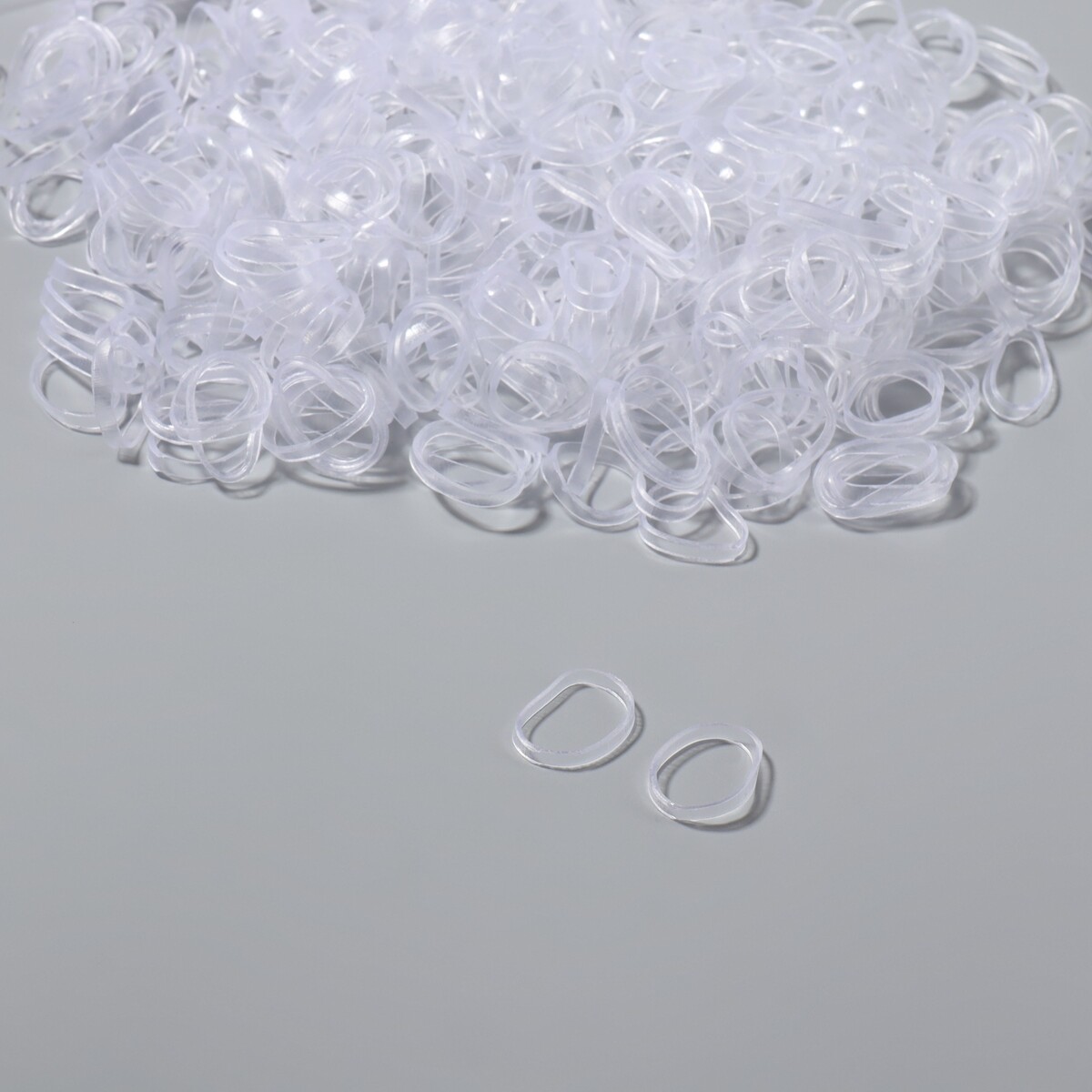 Силиконовые резинки для волос, набор, d = 1,3 см, 100 гр, цвет прозрачный клип кейс pero силикон для samsung a03s прозрачный