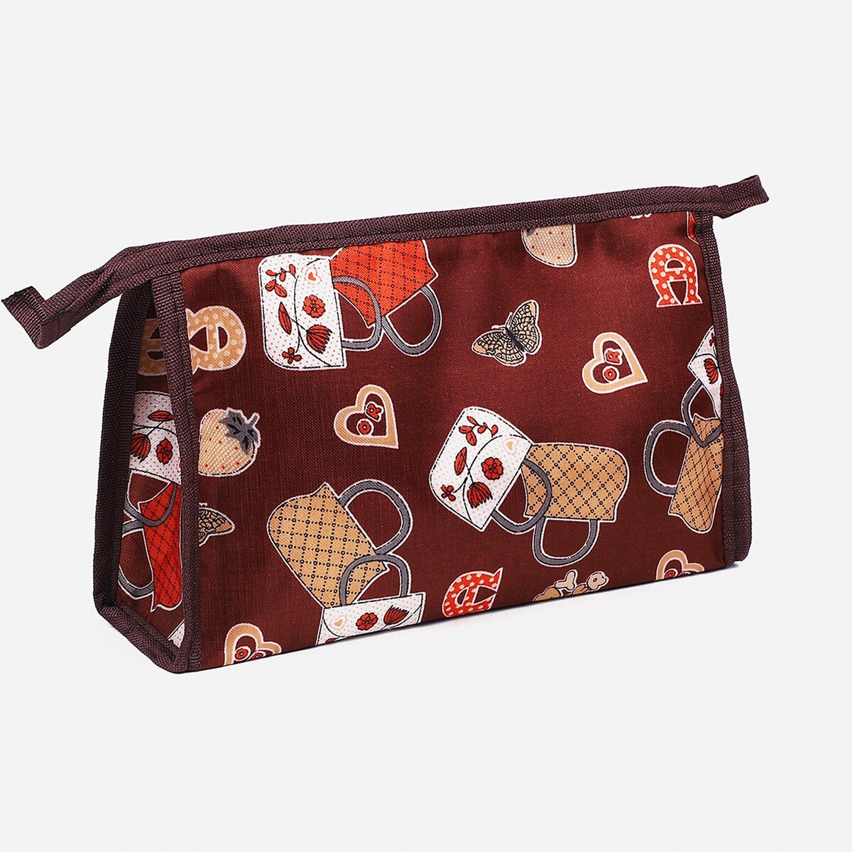 

Косметичка на молнии, цвет коричневый