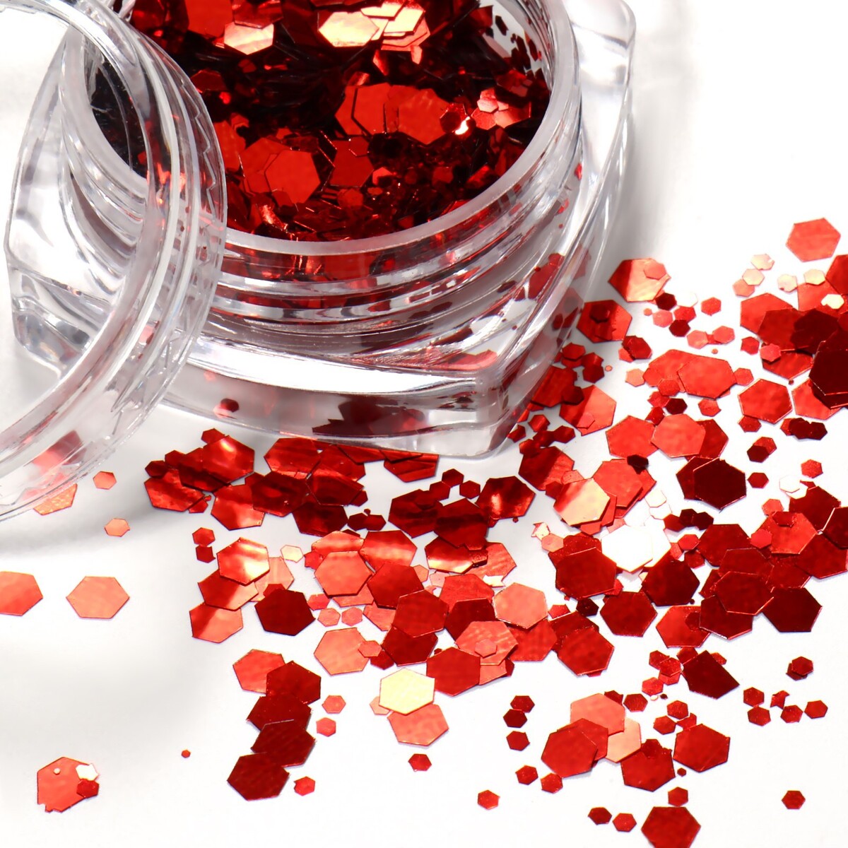 Блестки для декора, крупные/мелкие, цвет красный мелкие кристаллы для декора ногтей