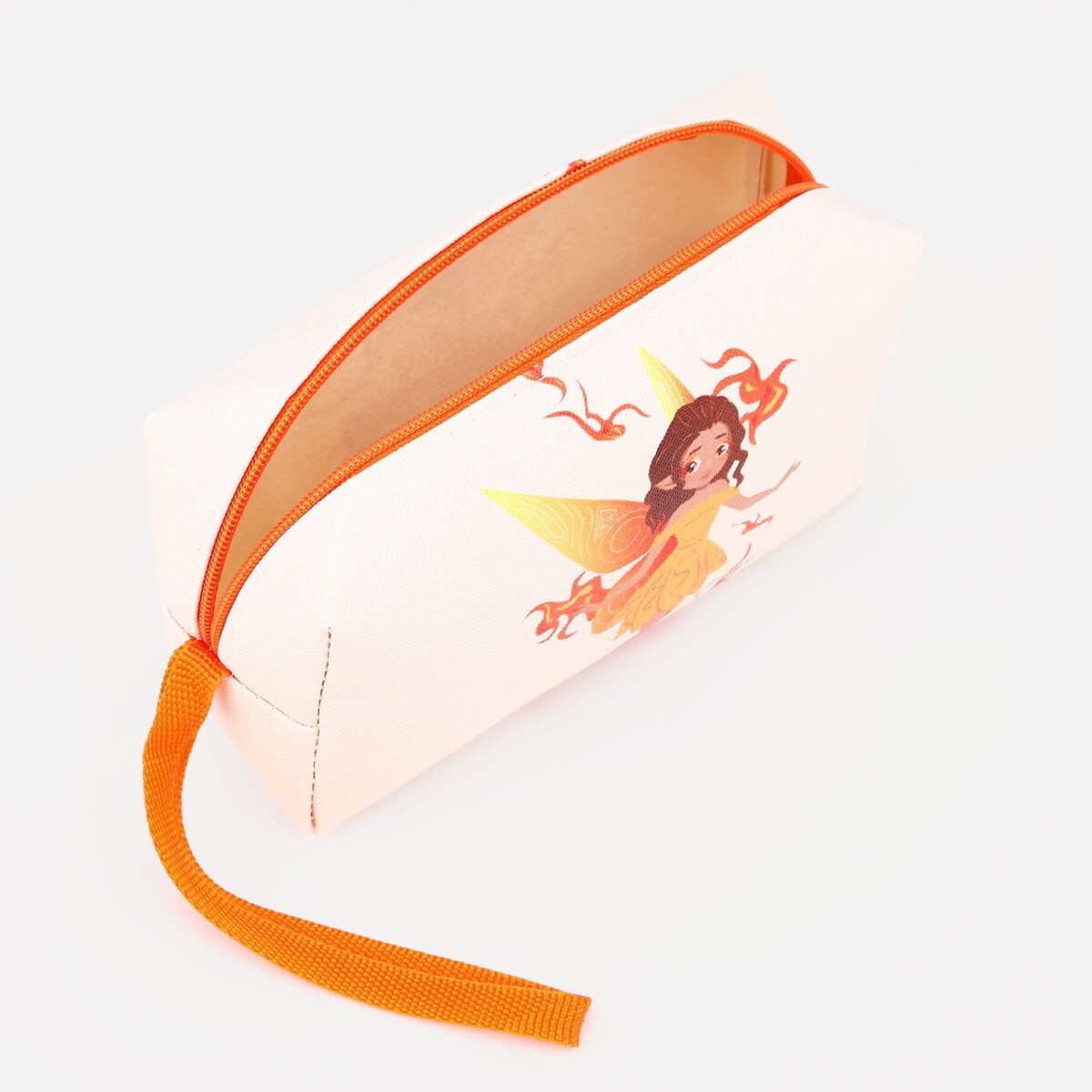 фото Косметичка на молнии, с ручкой, цвет оранжевый no brand