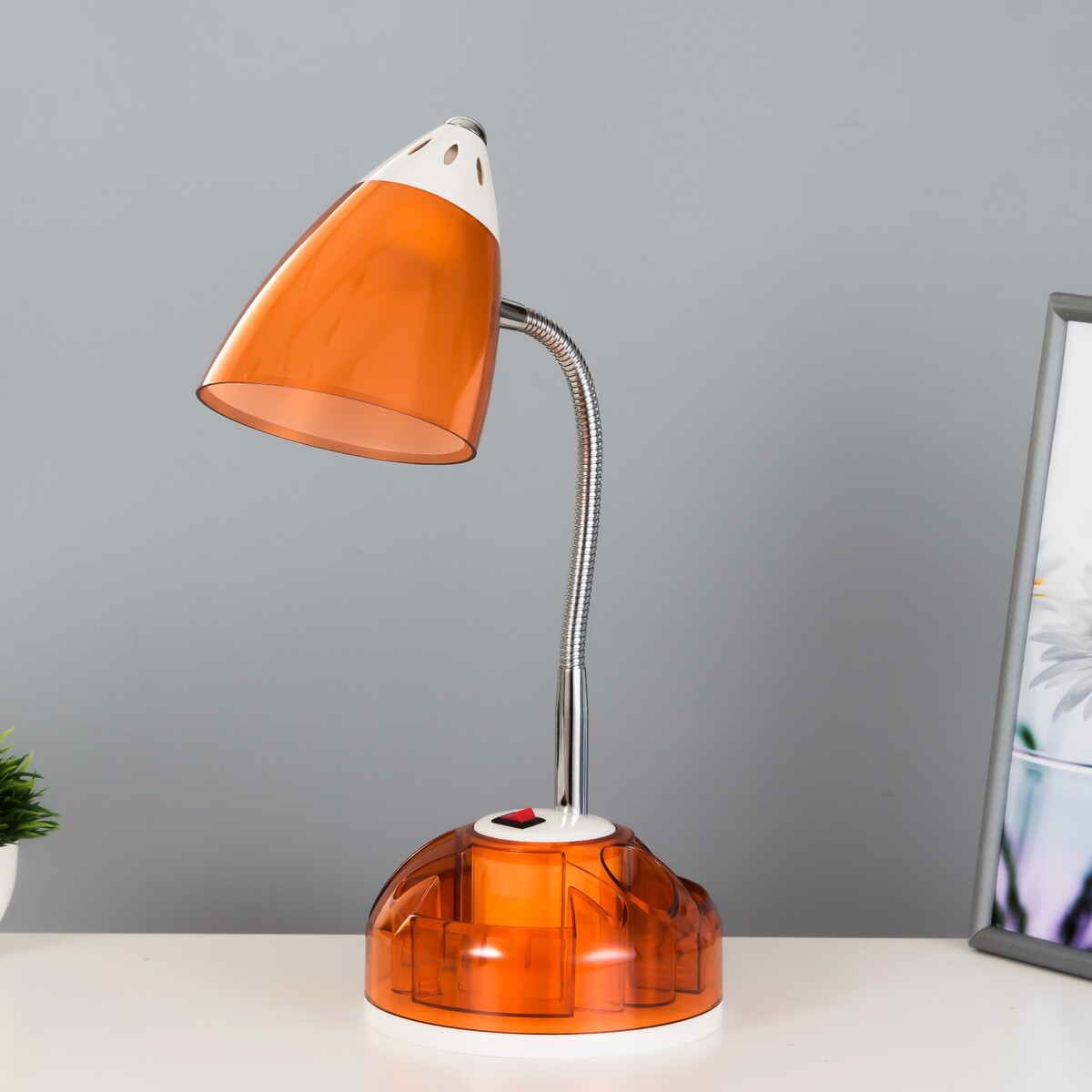 Настольная лампа настольная лампа бобик e14 15вт оранжевый 18х18х32 см