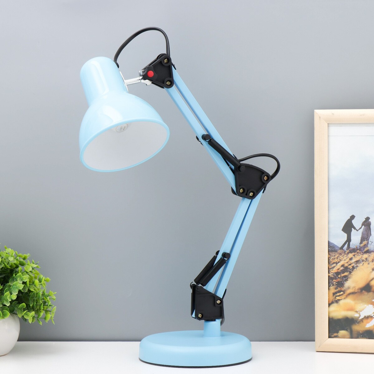Настольная лампа мягкая игрушка синий трактор 20 см озвученная свет 1 лампа
