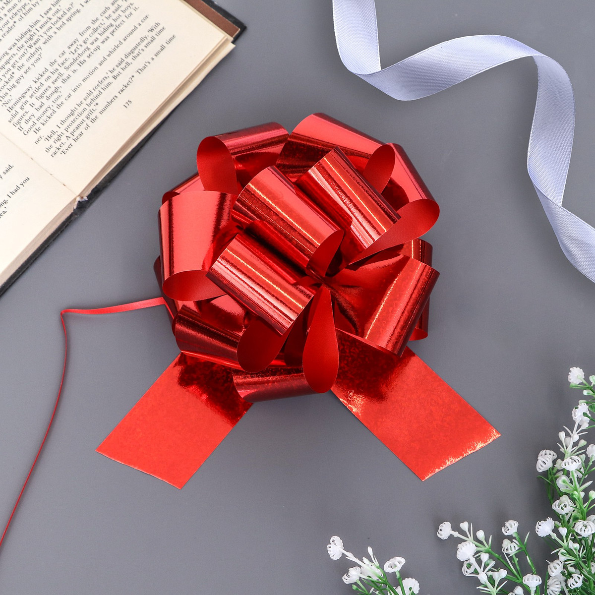 

Подарочный бант - шар №5, для упаковки подарков, Красный