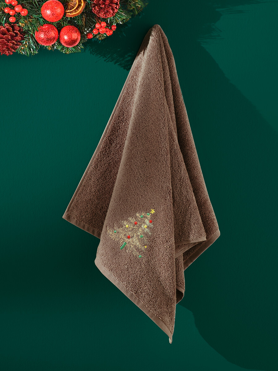 Новогоднее полотенце махровое 