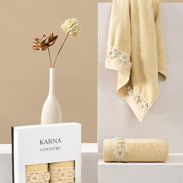 Полотенце махровое "KARNA" с вышивкой CO