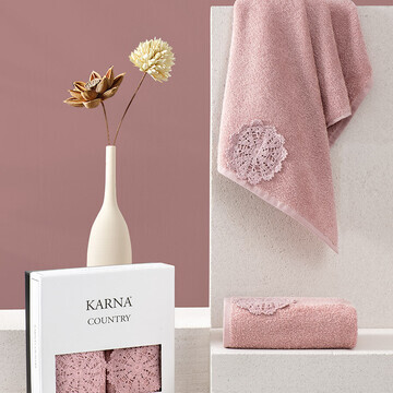 Полотенце махровое "KARNA" с вышивкой CO