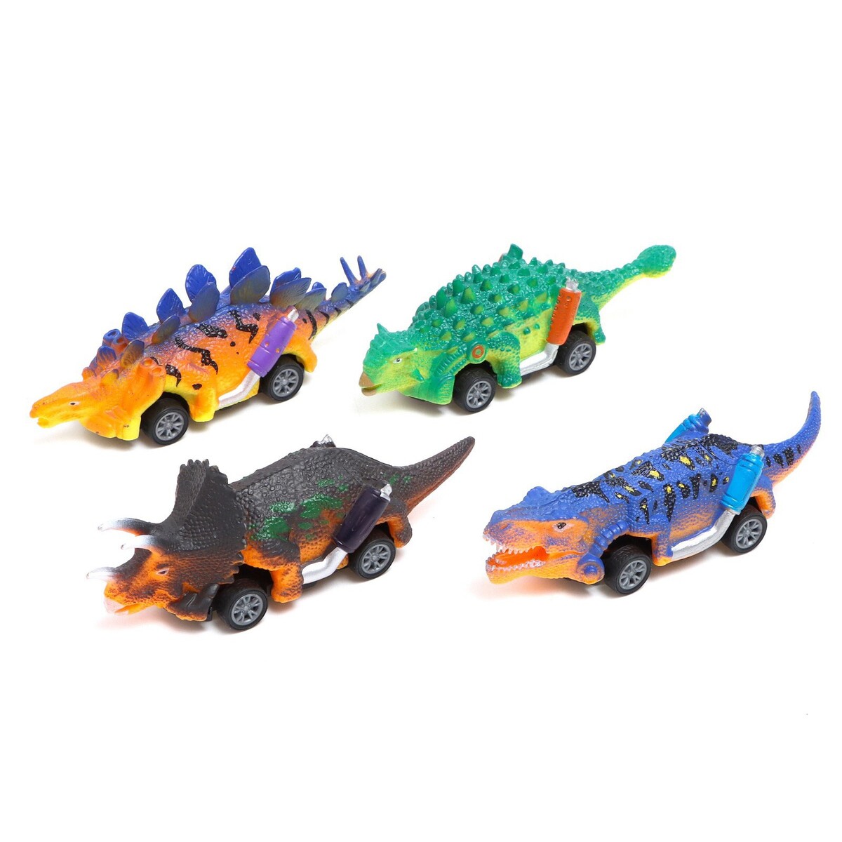 

Набор машин инерционных dino, 4 шт., в пакете, Разноцветный