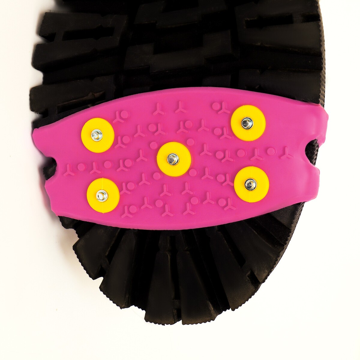 Шипы для обуви на толстой резине 5 шипов, универсальные, розовые No brand 05624035 - фото 4