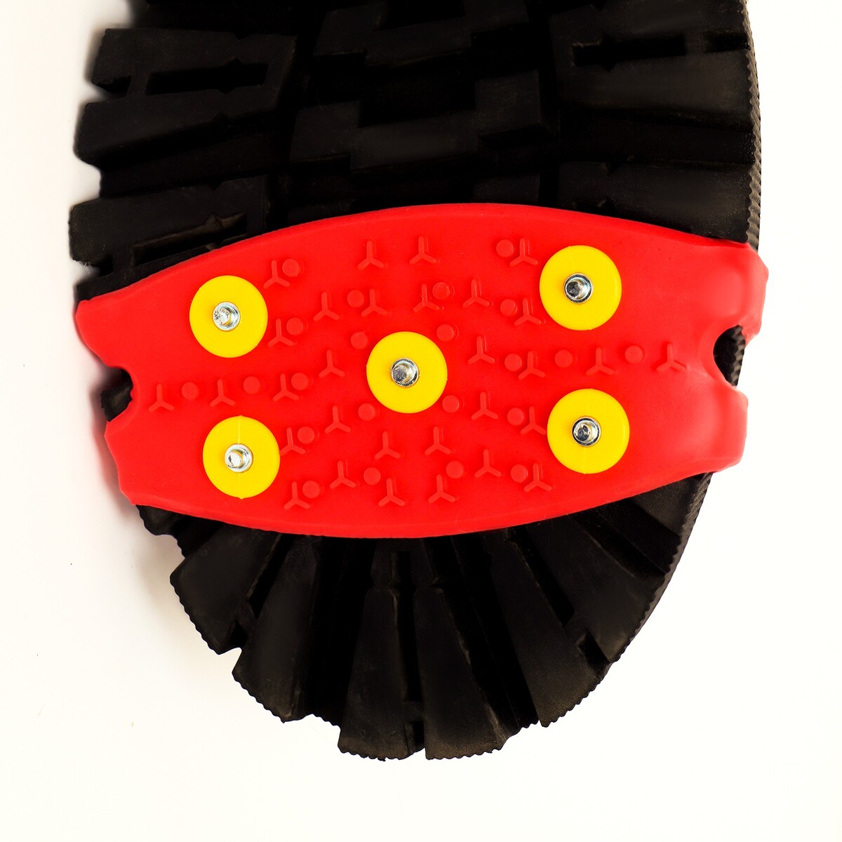 Шипы для обуви на толстой резине 5 шипов, универсальные, красные No brand 05624039 - фото 3