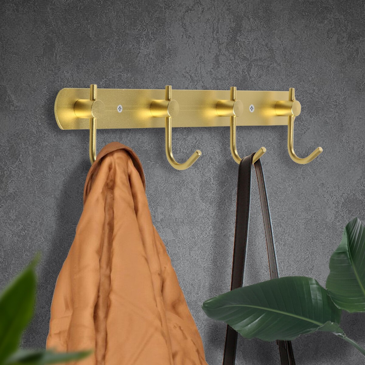 Вешалка cappio cvf001, металлическая, четырехрожковая, цвет золотой пуговица металлическая на ножке декоративная 30 × 36 мм золотой
