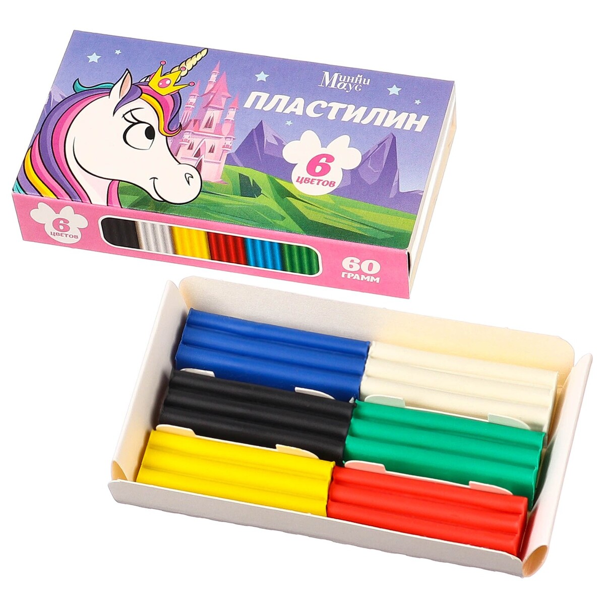 

Пластилин 6 цветов 60 г