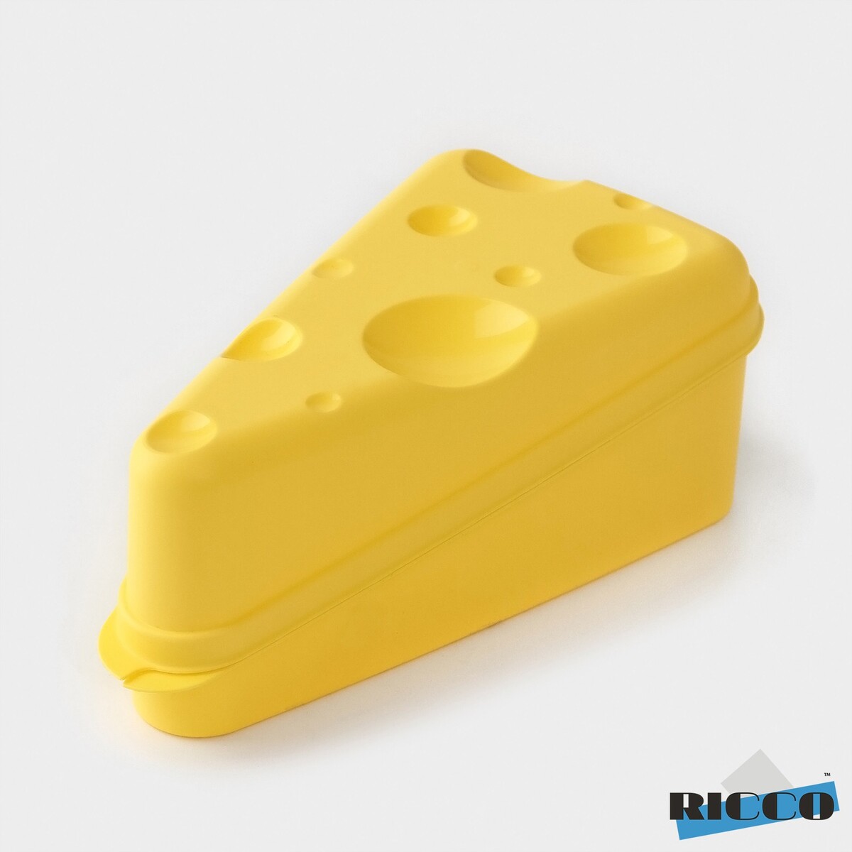 Контейнер для сыра ricco, 19,8х×10,6×7,5 см, цвет желтый контейнер дозатор для хранения сыпучих ricco 11 8×9 5×19 см 1 л на 1 кг белый