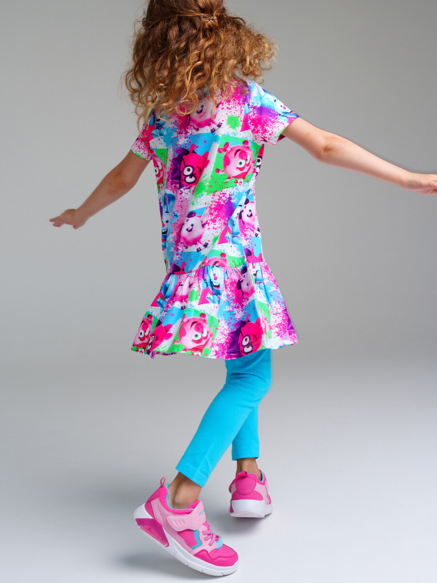 фото Комплект трикотажный платье брюки леггинсы playtoday