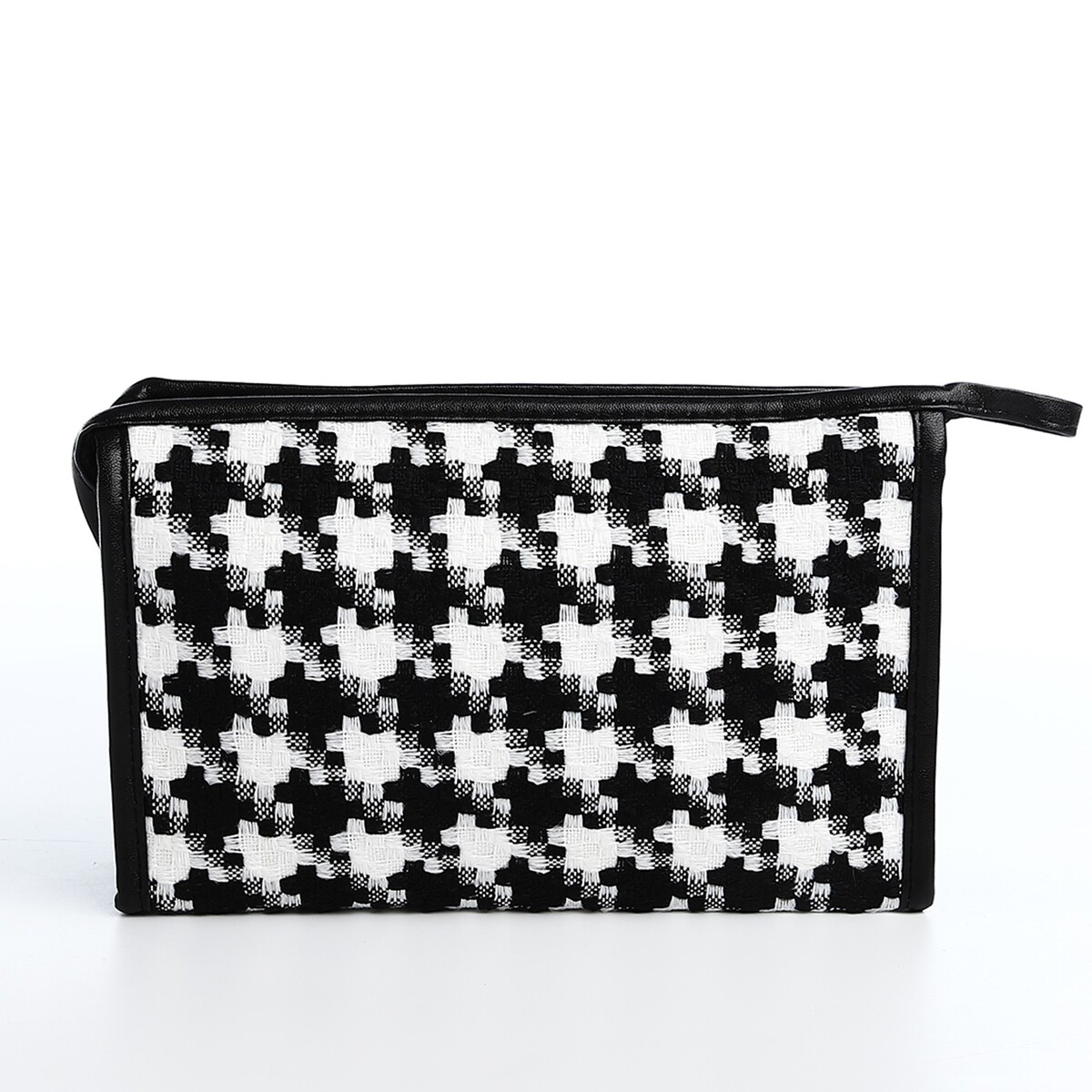 фото Косметичка на молнии, цвет белый/черный no brand