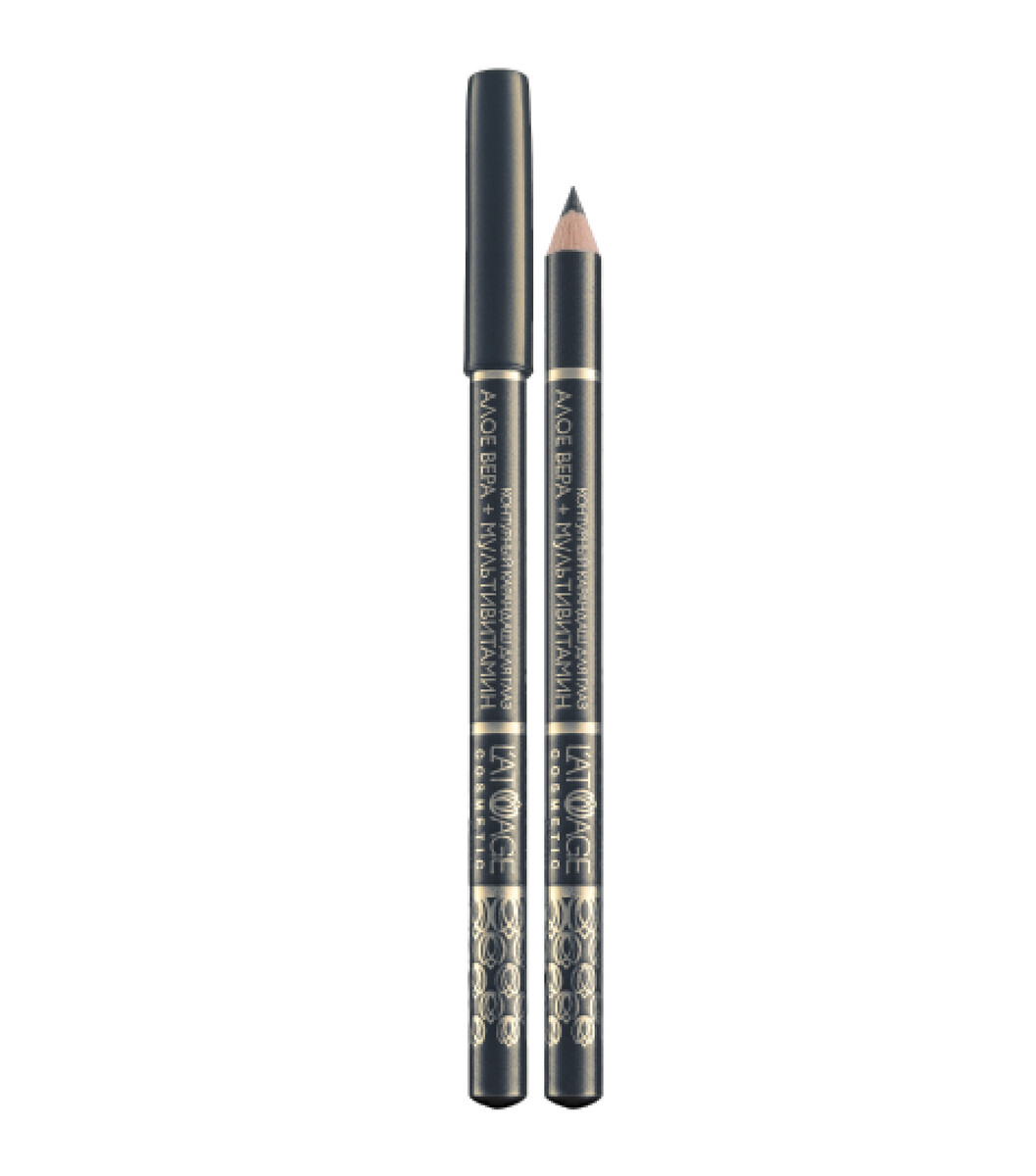 Контурный карандаш для глаз latuage cosmetic №43 (серо-черный) контурный карандаш для бровей latuage cosmetic 04 блонд