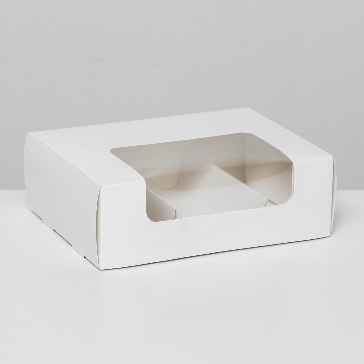 Коробка складная, под 3 эклера, белая, 20 x 15 x 6 см кондитерская складная коробка для 9 капкейков белая 23 5 x 23 x 14 см