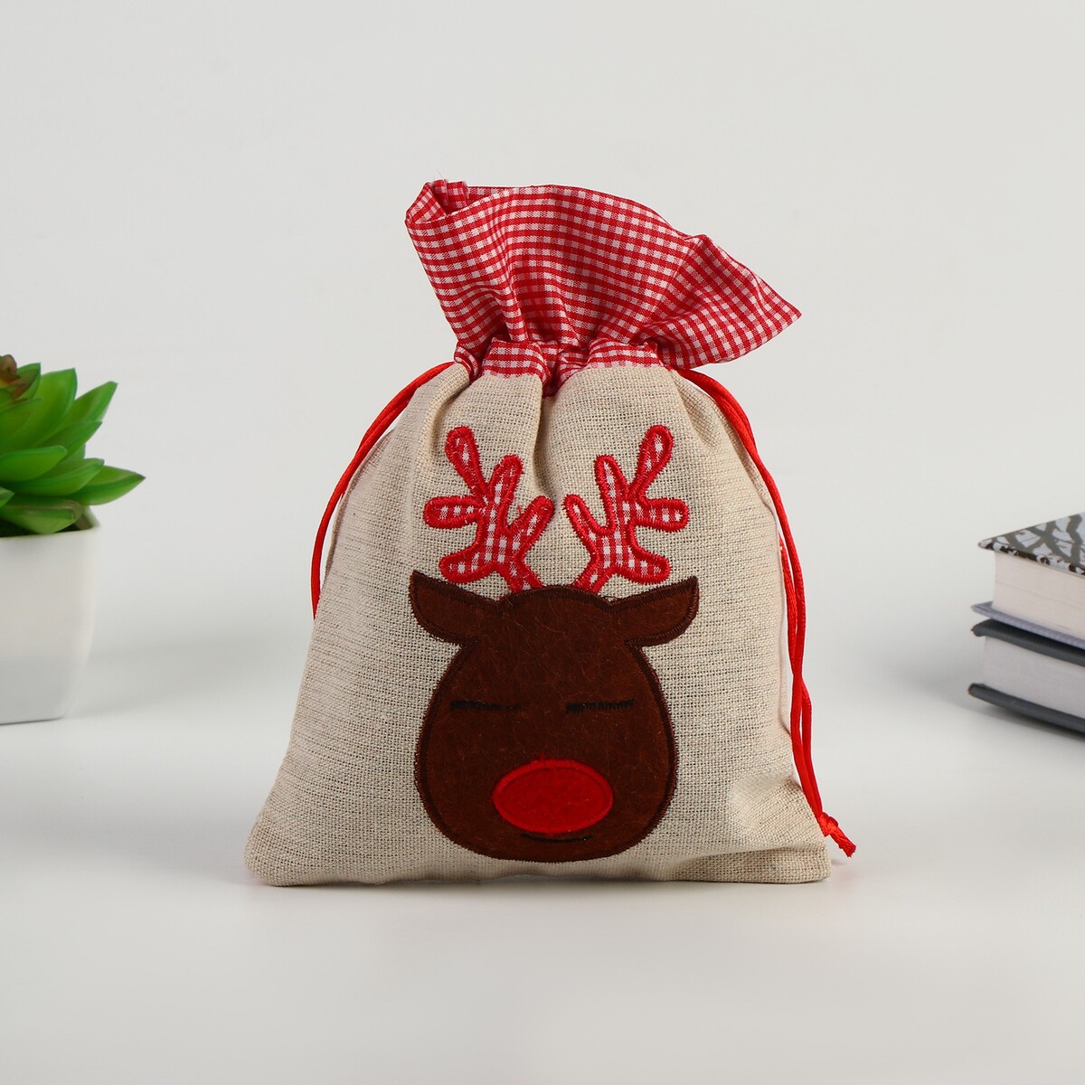 Мешок для подарков мешок для подарков 20 30см дарите счастье с новым счастьем органза