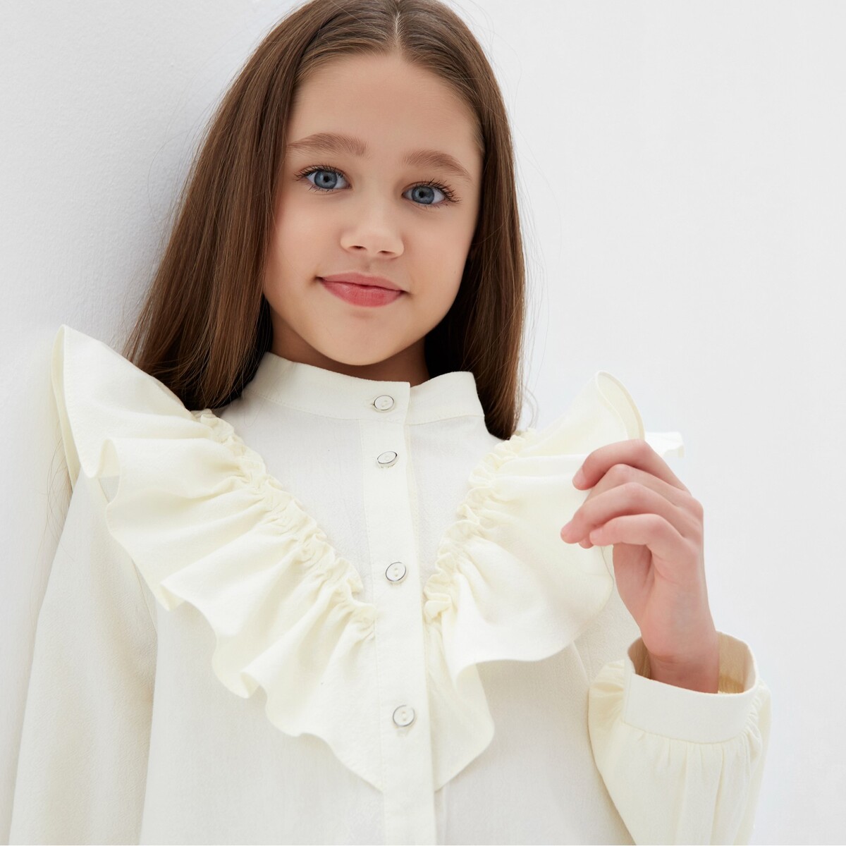 Блузка MINAKU, размер рост 140 см, цвет белый 05864129 - фото 3