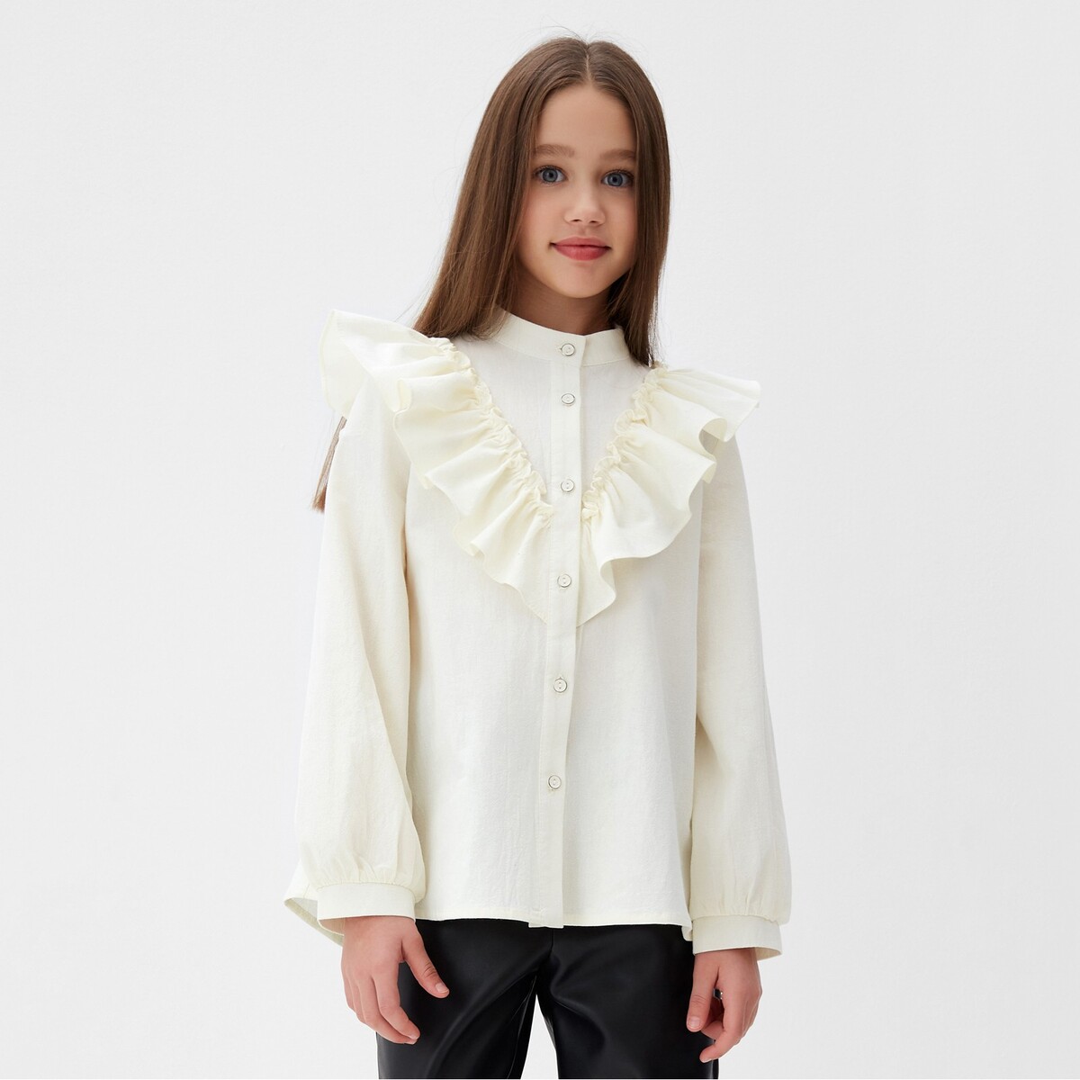 Блузка MINAKU, размер рост 140 см, цвет белый 05864129 - фото 1