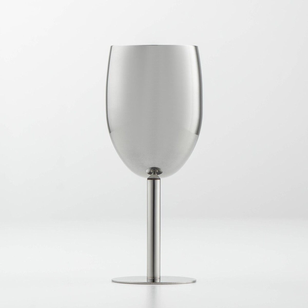 Бокал винный из нержавеющей стали для коктейлей, 17×7 см, цвет хромированный бокал для вина 350 мл стекло 6 шт glasstar васильковый 9 rnvs 1819 9