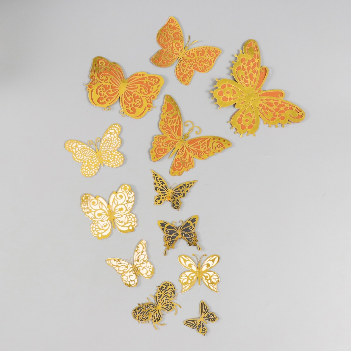 Бабочки картон двойные крылья Арт Узор 05905888 - фото 1
