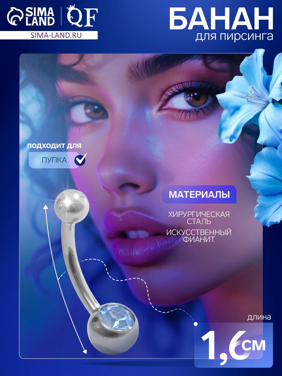 

Пирсинг в пупок, Голубой