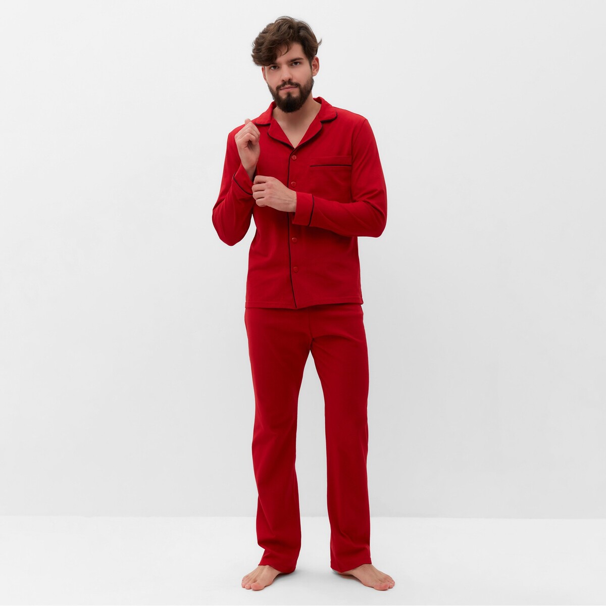 Пижама KAFTAN, размер 48, цвет красный