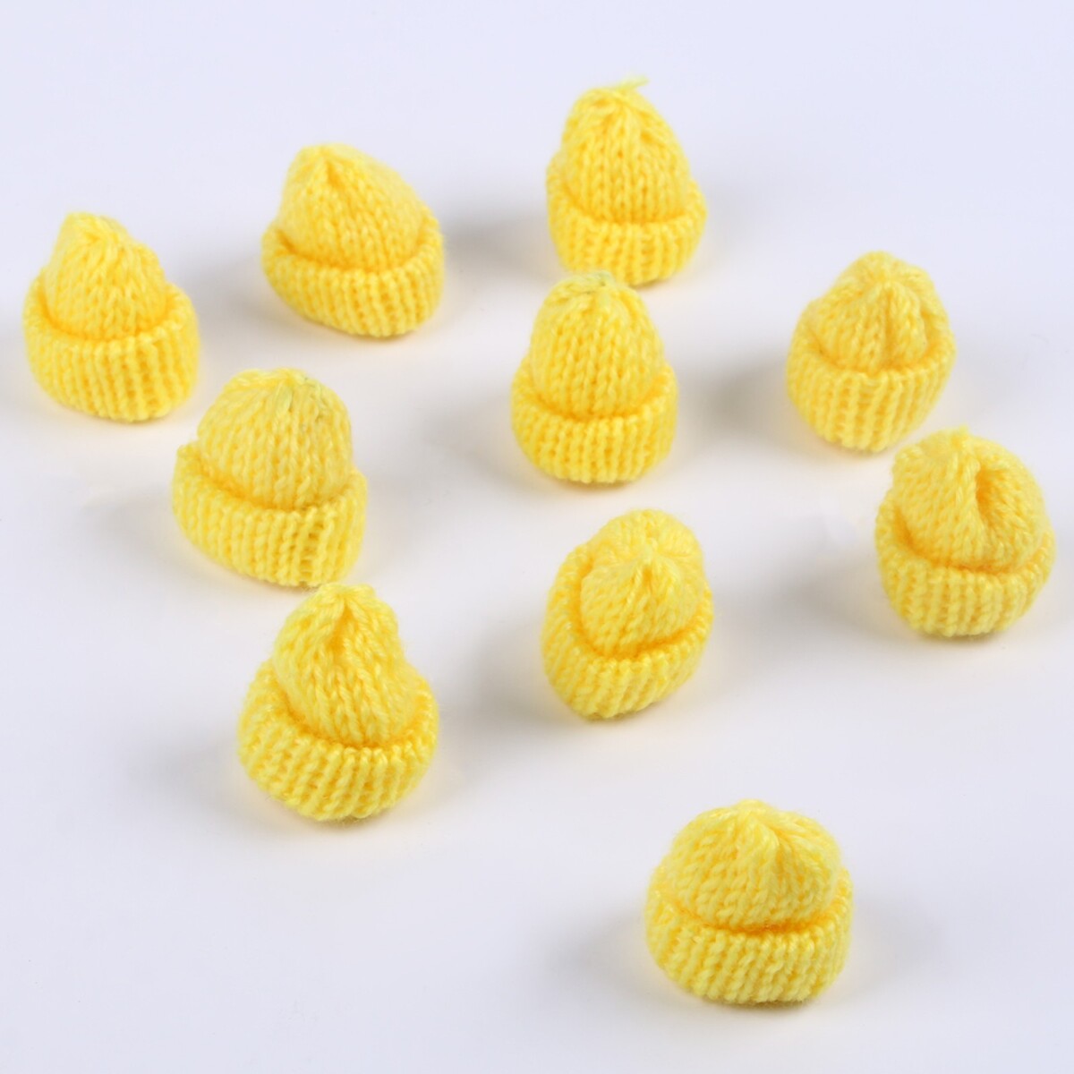 Шапка для игрушек вязаная, набор 10 шт., цвет желтый, размер 1 шт. — 3 × 4 см шапка для игрушек вязаная набор 10 шт желтый размер 1 шт 3 × 4 см
