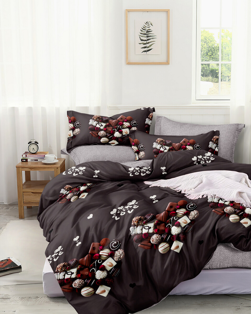 

Постельное белье 2-х сп с евро прост., Коричневый