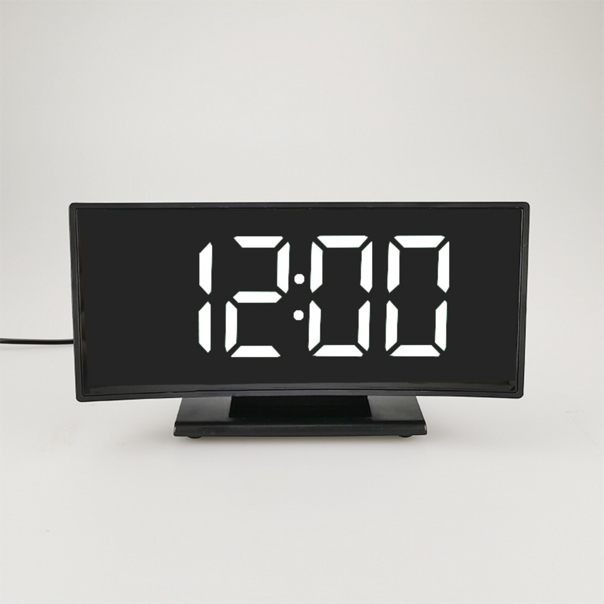 Часы - будильник электронные настольные с термометром, календарем, 17 х 9.5 см, 3ааа, usb часы будильник электронные настольные календарь термометр гигрометр 15 5 х 9 5см 3ааа