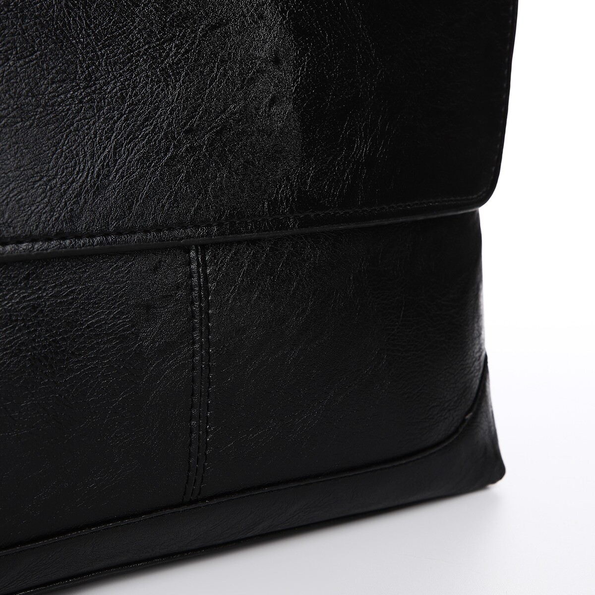 Сумка мужская, отдел на молнии, 2 наружных кармана, длинный ремень, цвет черный No brand 06010260 - фото 3