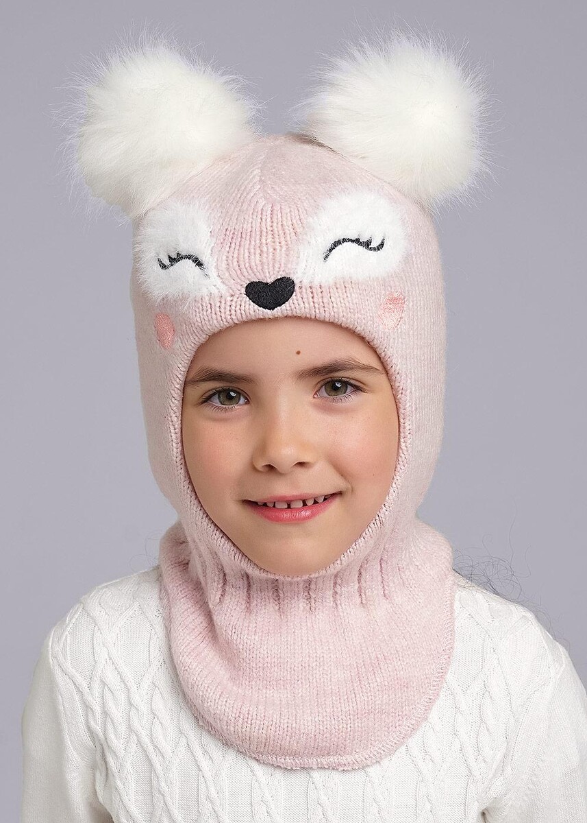 Шлем шлем шапка для девочки зимняя artel розовый