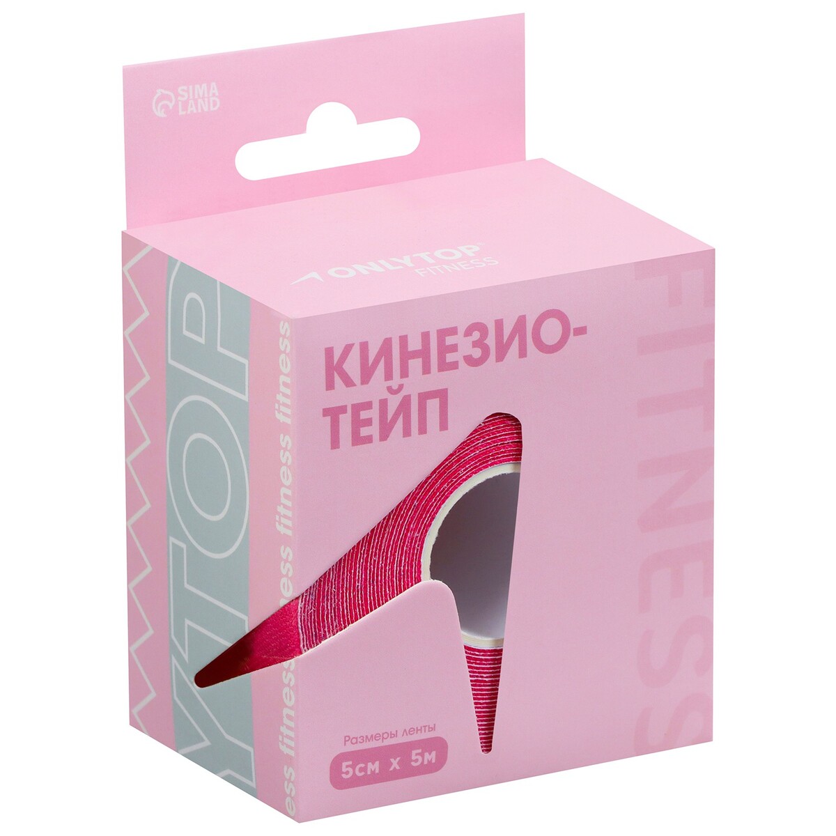 Кинезио-тейп onlytop pink, 5 см х 5 м тейп кинезиологический tmax synthetic pink 5 см x 5 м 423334 розовый