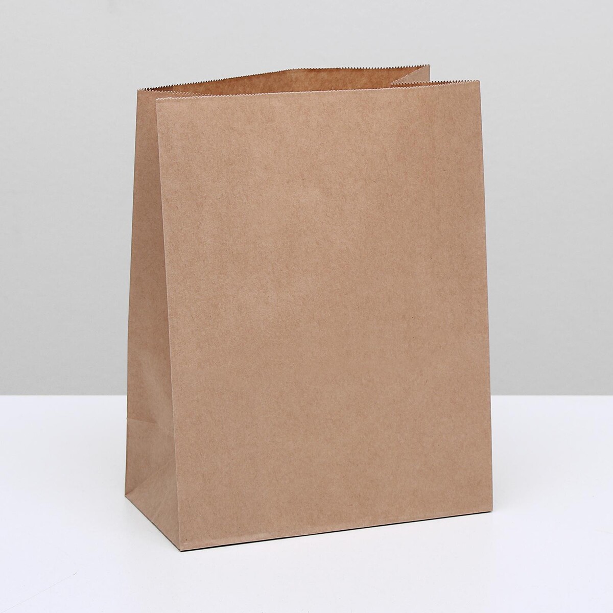 Пакет крафт бумажный фасовочный, прямоугольное дно 22 х 12 х 29 см 50 г/м2, набор 50 шт No brand