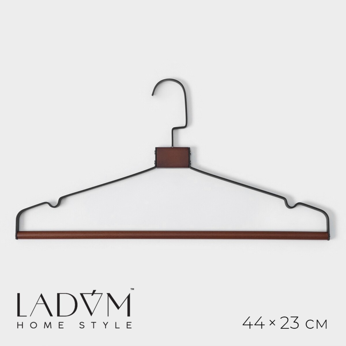 Плечики - вешалки для одежды ladо́m sombre, 44×23 см, цвет коричневый плечики вешалки для одежды ladо́m