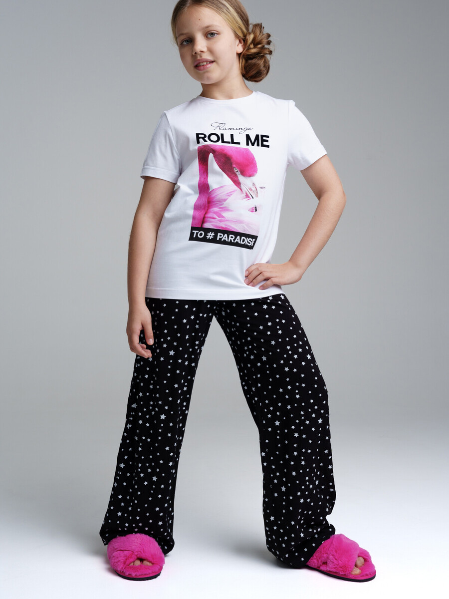 Комплект фуфайка трикотажная футболка брюки пижама классический пояс комплект фуфайка трикотажная футболка шорты пижама фланелевые классического пояс брюки