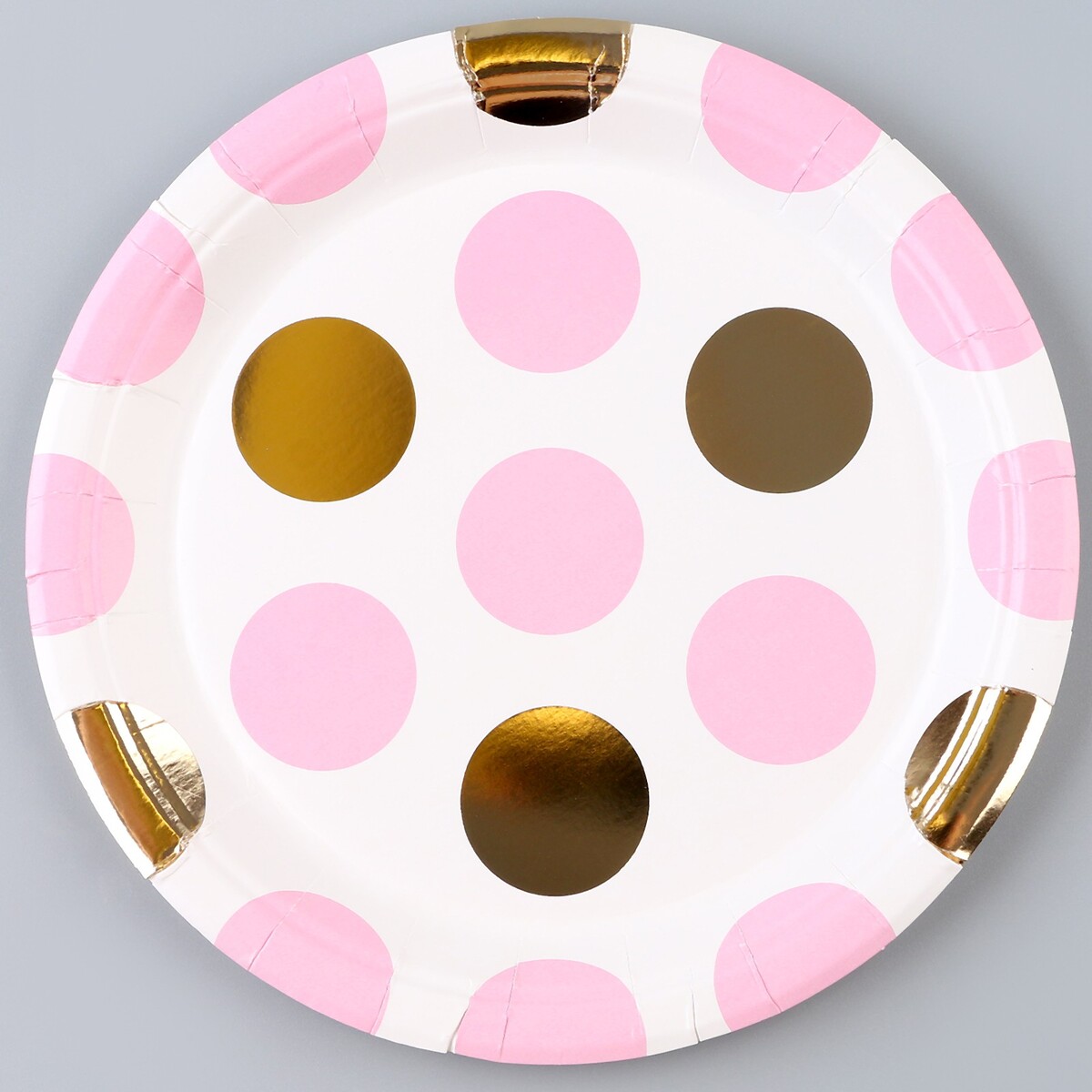 Тарелка бумажная тарелка бумажная однотонная 18 см в наборе 10 шт розовый