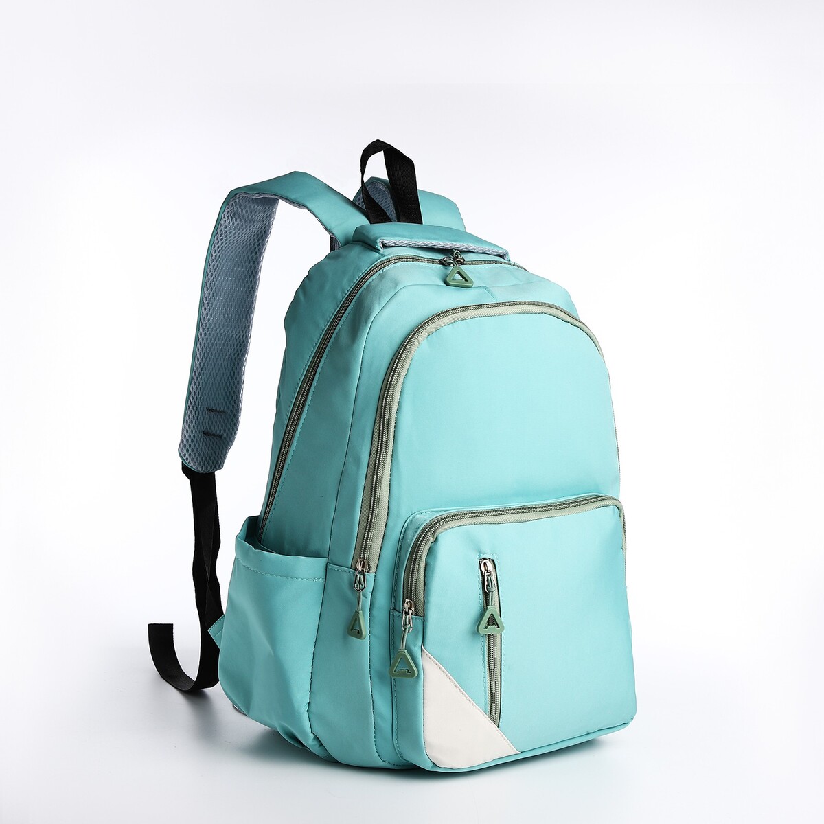 Рюкзак молодежный из текстиля, 2 отдела, 3 кармана, цвет бирюзовый рюкзак школьный из текстиля 3 кармана бирюзовый